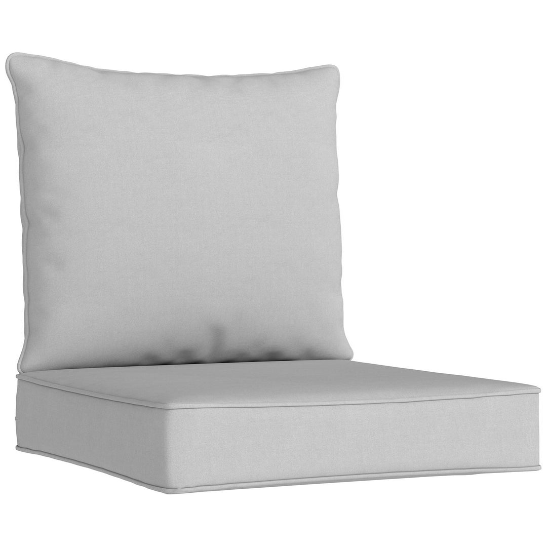 Outdoor Seat and Back Cushion Set, 63L x 55W x 15Dcm Patio Deep Seatin