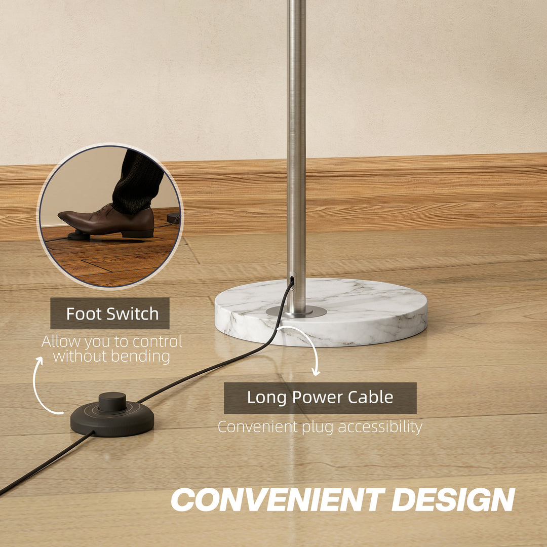 Arc Floor Lamp for Living Room, Modern Adjustable Standing Lamp with F