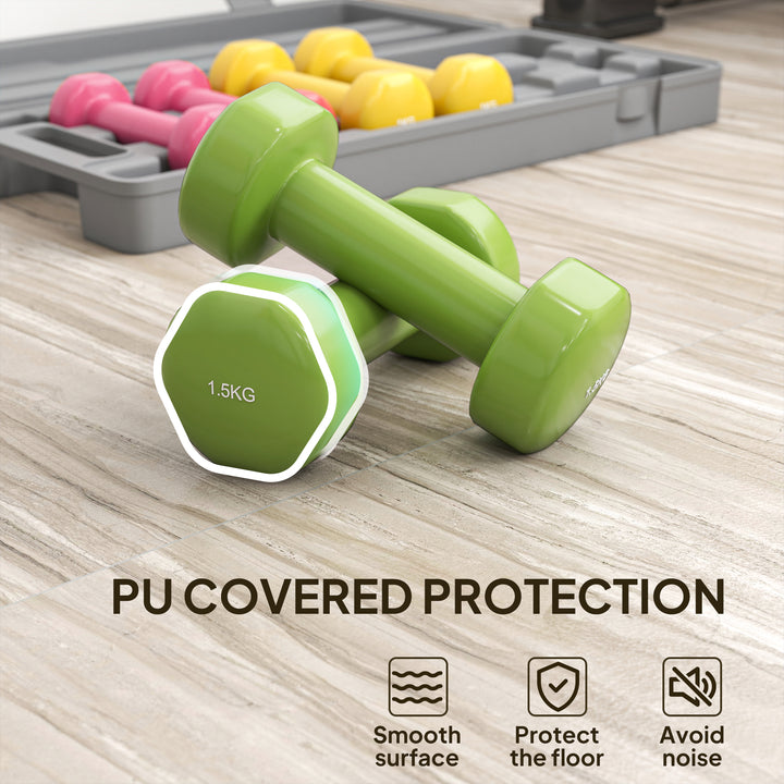 MCL 6Kg Dumbbell Set, Fitness Weight Set for Men and Women, Home Gym Workout