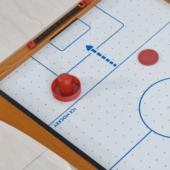 HOMCOM Mini Air Hockey Tabletop Game w/ 2 Pucks Pushers Fan Play Board Scoreboard Markings Portable Family Game Children Adults 8 Years+