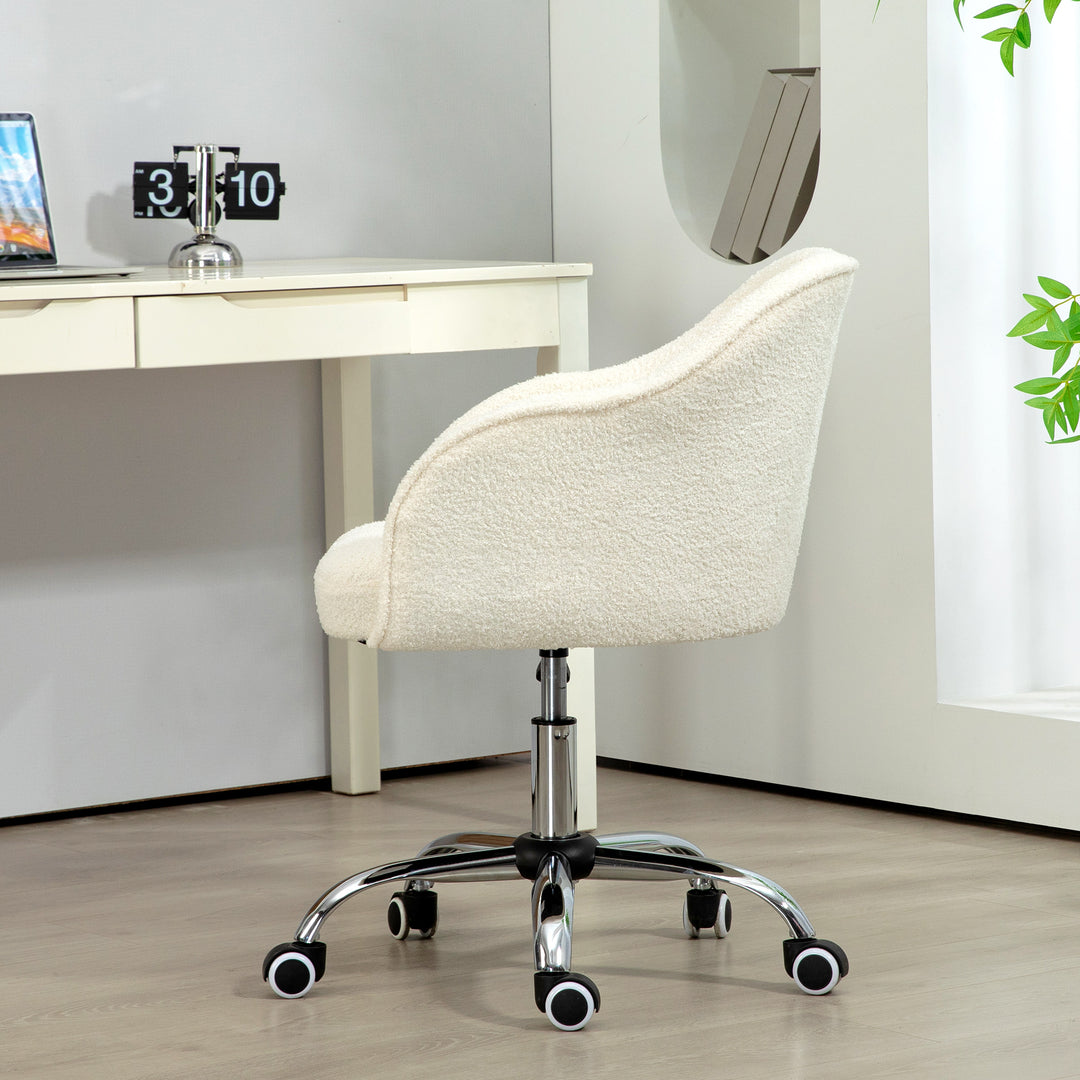 46-56 cm Teddy Fleece Office Chair - Cream