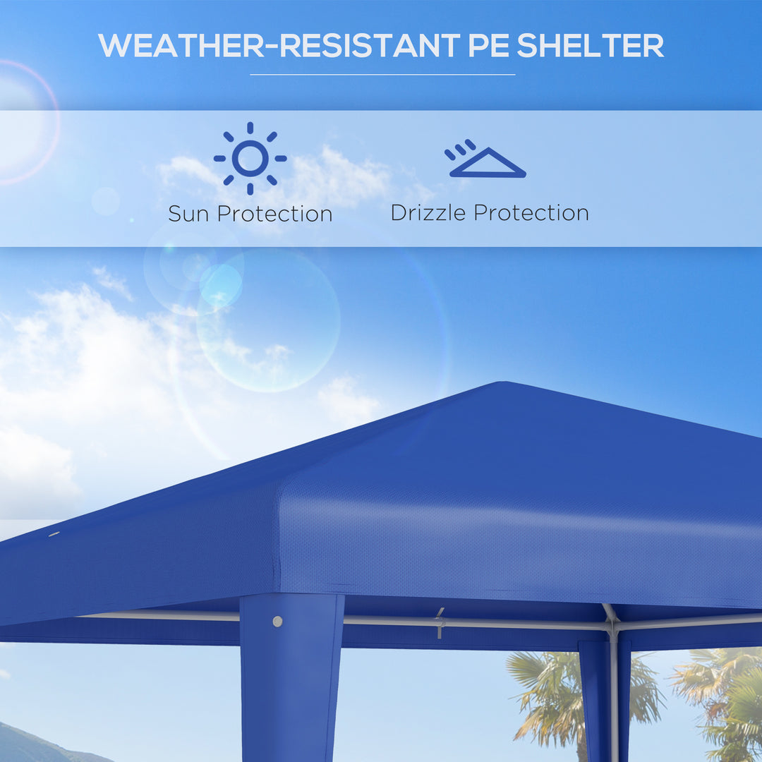2.7m x 2.7m Garden Gazebo Marquee Party Tent Wedding Canopy Outdoor(Blue)