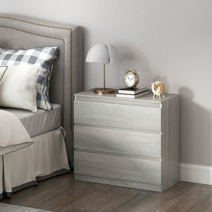 Chest of Three Drawers - Grey Wood Effect