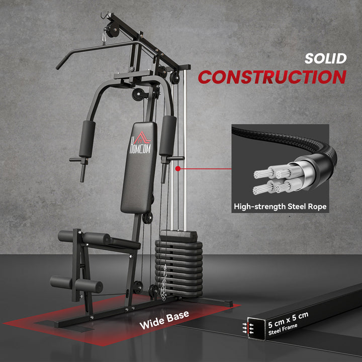 Multifunction Home Gym Machine, with 45kg Weight Stacks, for Strength Training
