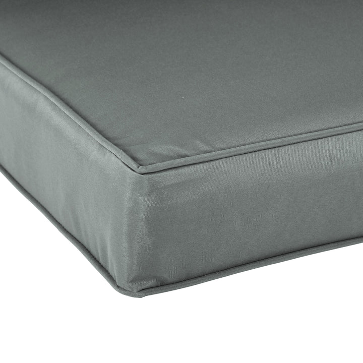 2 Seater Back and Seat Cushion Pillows Replacement, Patio Chair Cushions Set for Indoor Outdoor, Charcoal Grey