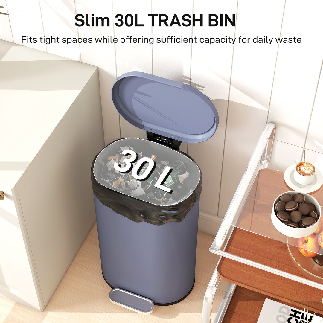 MCL 30 L Modern Curved Kitchen Bin - Grey