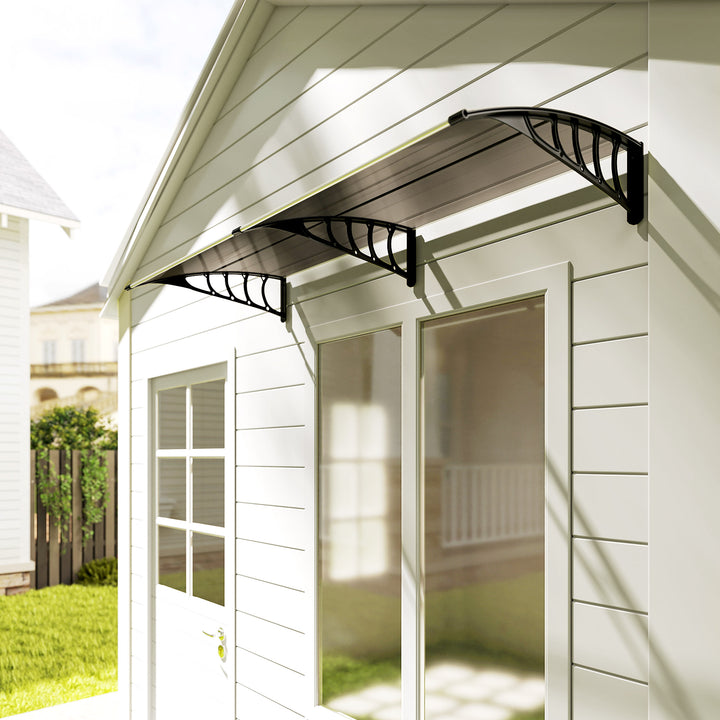 Front Door Canopy, Outdoor Awning, Rain Shelter, 200 x 96cm