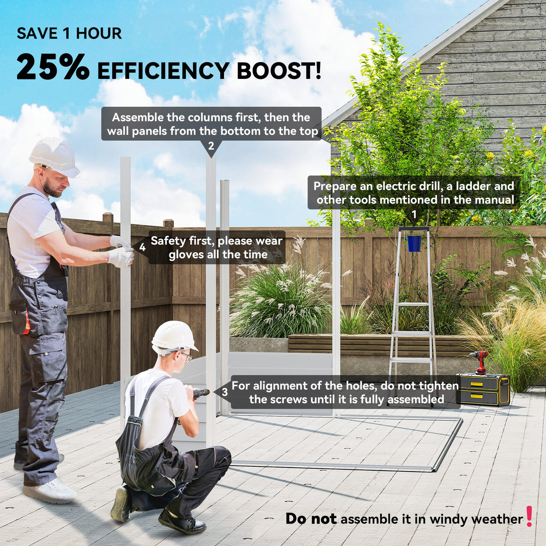 9x 6FT Metal Outdoor Garden Shed, Galvanised Tool Storage Shed w/ Sloped Roof, Lockable Door for Patio Lawn, Dark Grey