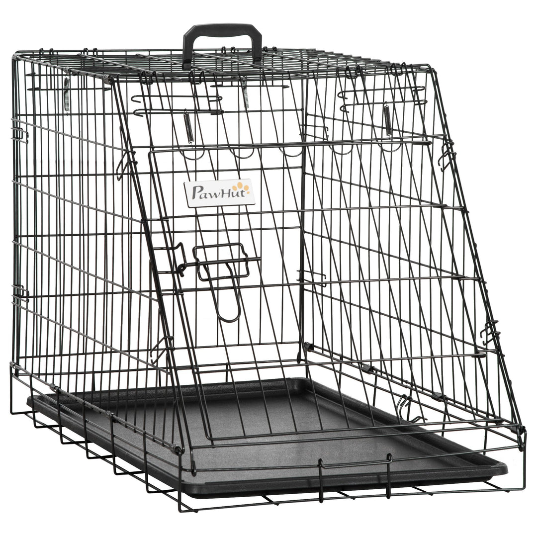 MCL Trapeze Collapsible Dog Pet Travel Box Cage Removable Tray 77 x 47 x 55cm