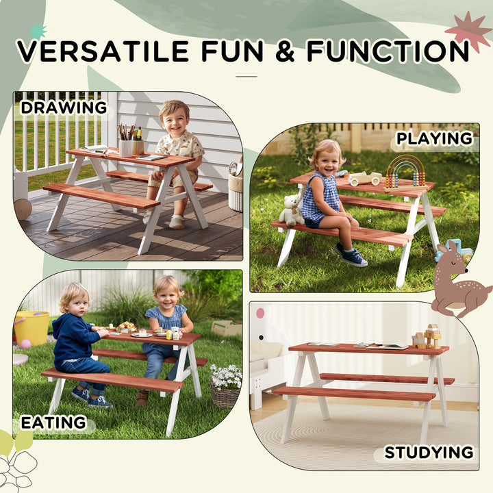 Kids Picnic Table, Wooden Table and Bench Set, Kids Garden Furniture f