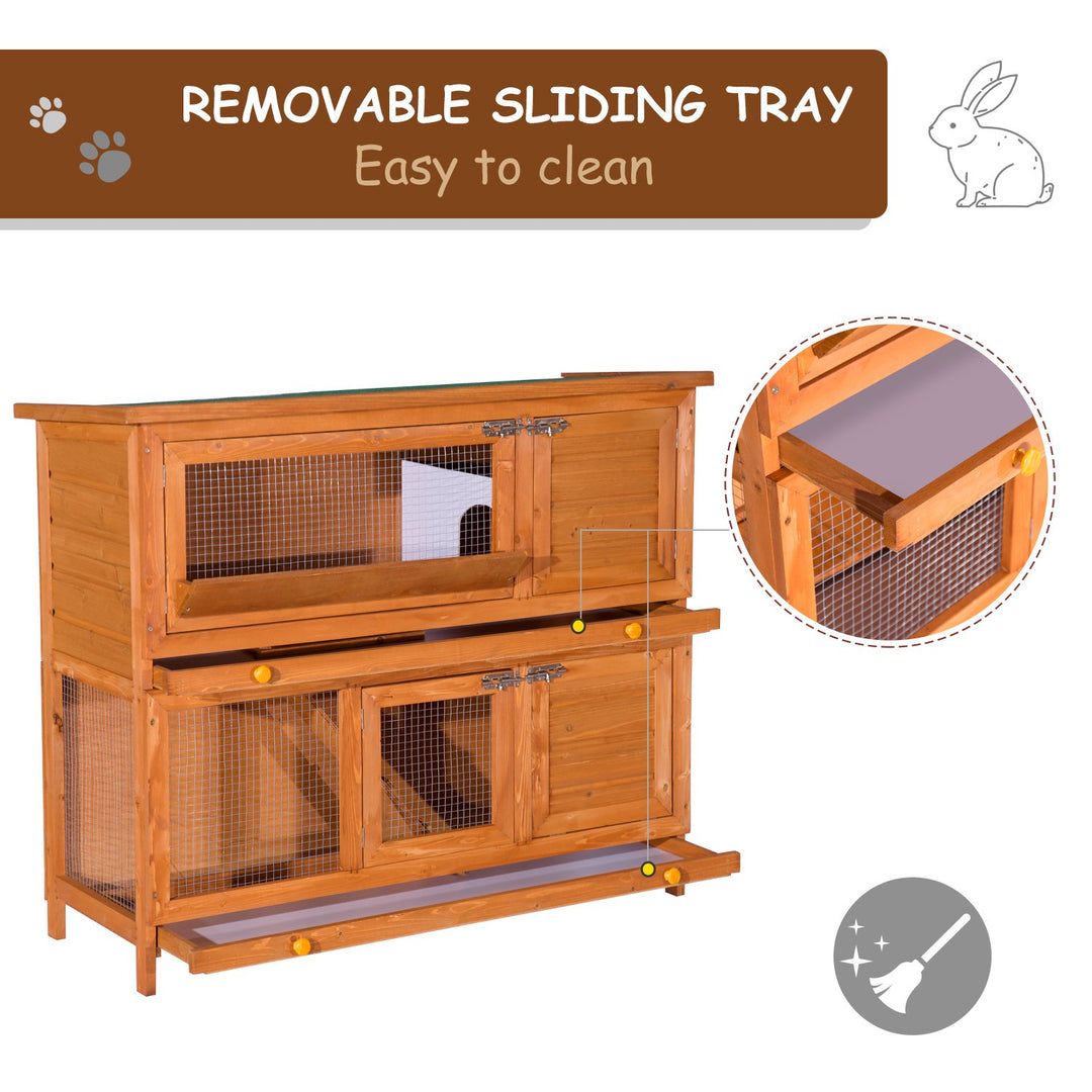 48-Inch Antifungal Fir Board Guinea Pigs Hutches Sauce Yellow