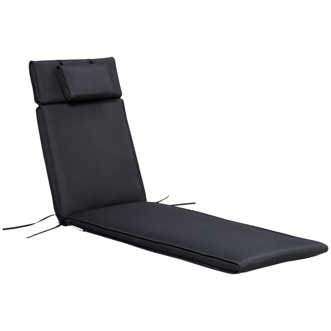 Garden Sun Lounger Cushion Replacement Soft Sunbed Reclining Chair Rel