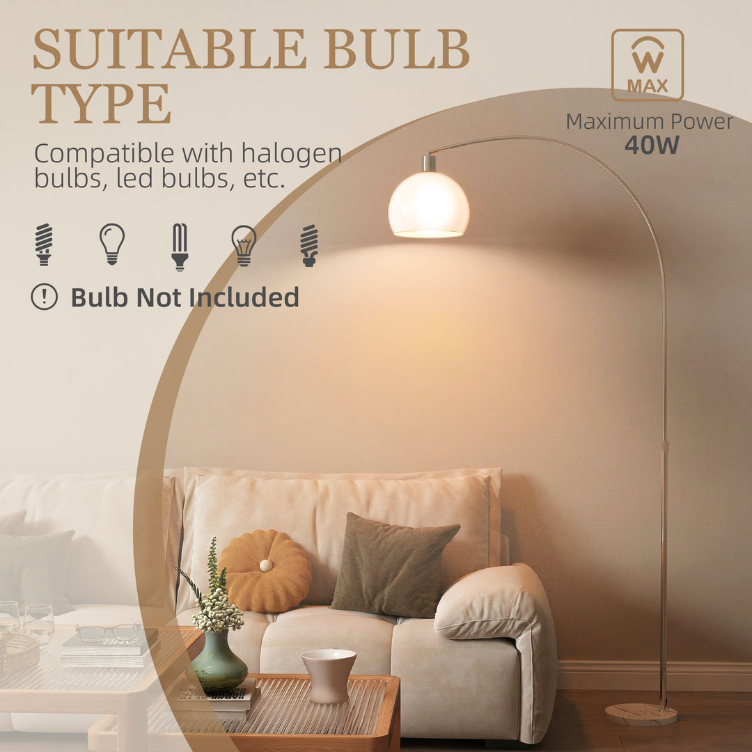 Floor Lamp for Living Room, Modern Standing Lamp with Shade &amp; Foot Swi