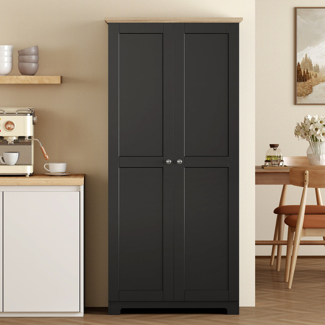 Kitchen Cupboard, 172cm Freestanding Storage Cabinet with Doors and Sh