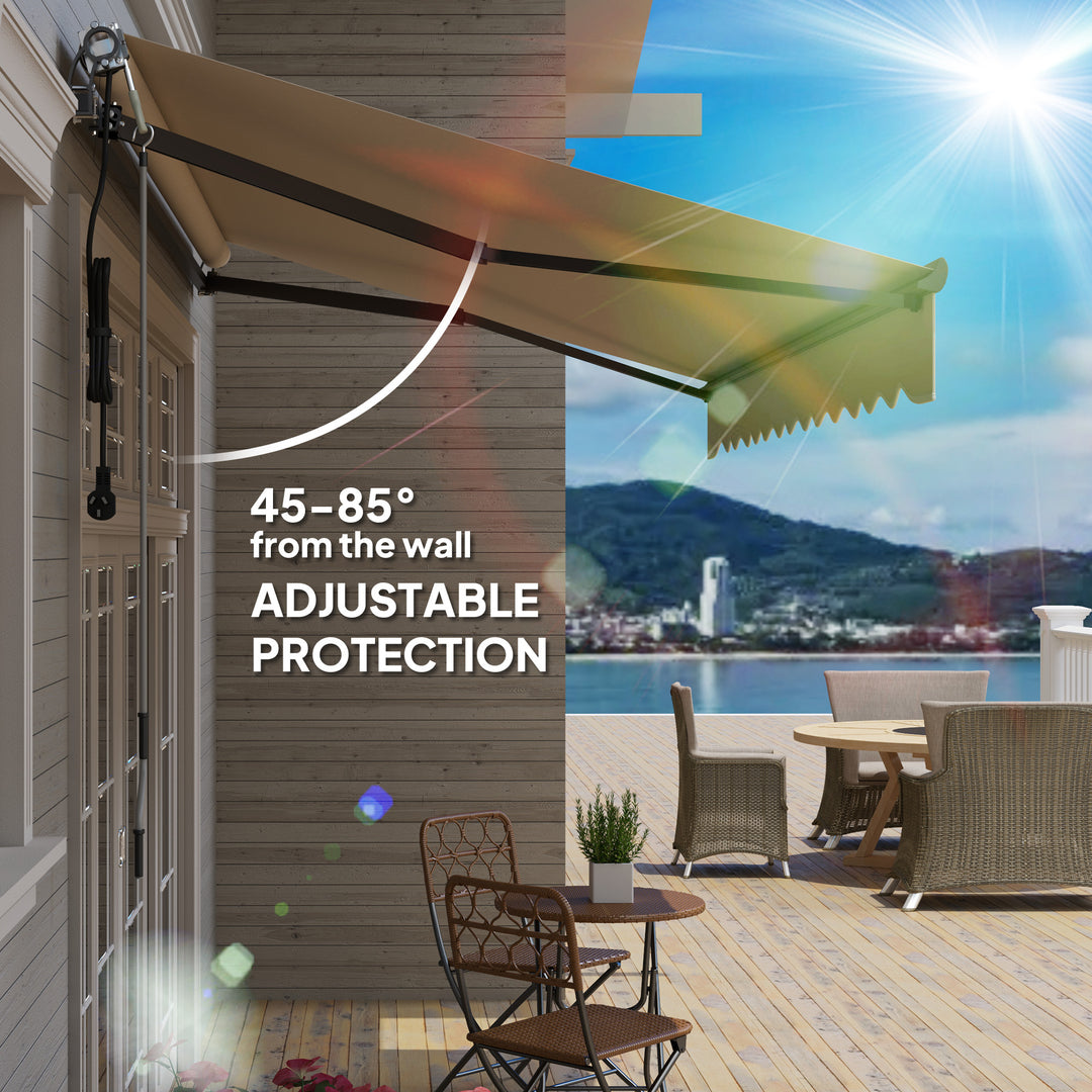 3.5 x 3m Electric/Manual Awning, with Remote - Beige