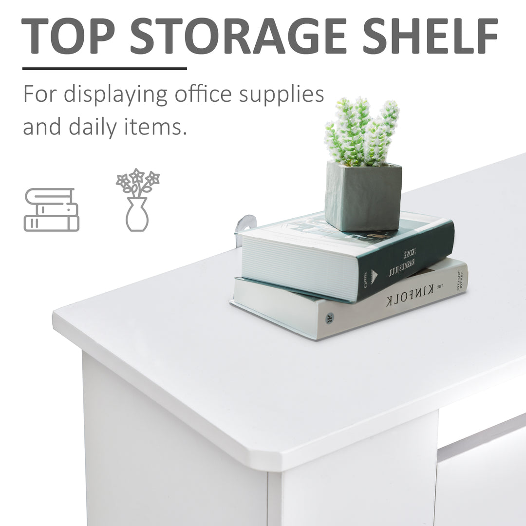 MCL Slatted Radiator Cover Painted Cabinet MDF Lined Grill in White (78L x 19W x 81H cm)