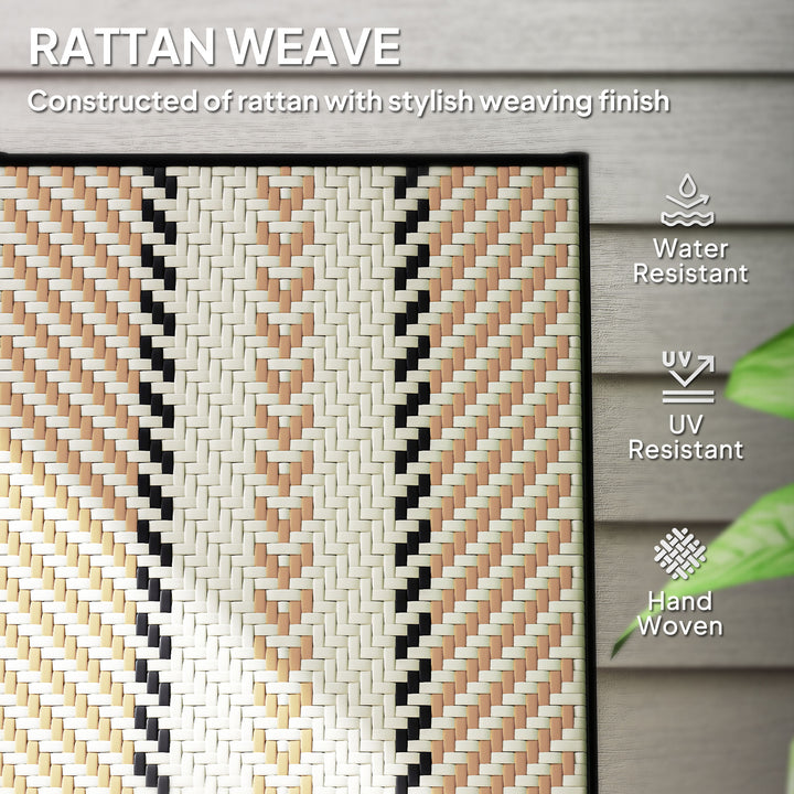 Rattan Reclining Garden Chairs - Orange