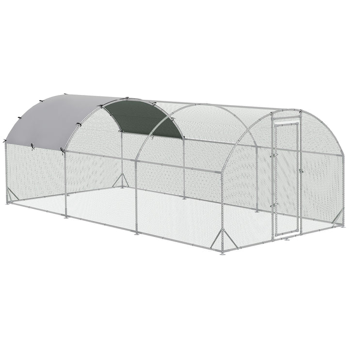 MCL Galvanised Chicken Coop Hen House w/ Cover 5.7 x 2.8 x 2m