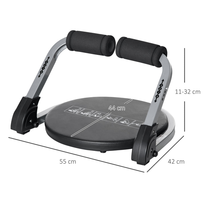 Abs Trainer, Ab Crunch Machine, Foldable Abdominal Trainer, Core Fitness & Whole Body Exercise Equipment for Home Gym