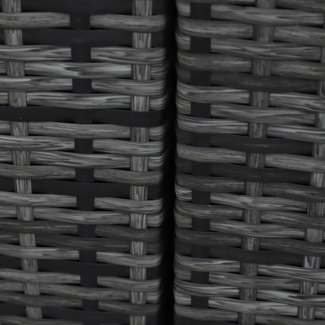 MCL 8 Piece Rattan Corner Sofa Set with Wide & Deep Seat, Assembled Aluminium PE Rattan Garden Furniture Set with Thick Cushions and Glass Top Table for Outdoor, Conservatory, Grey