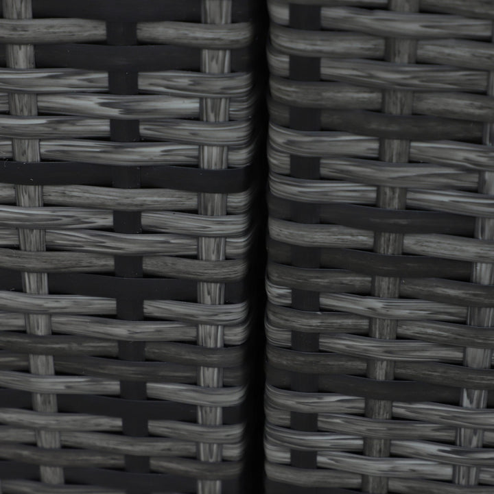 MCL 8 Piece Rattan Corner Sofa Set with Wide & Deep Seat, Assembled Aluminium PE Rattan Garden Furniture Set with Thick Cushions and Glass Top Table for Outdoor, Conservatory, Grey