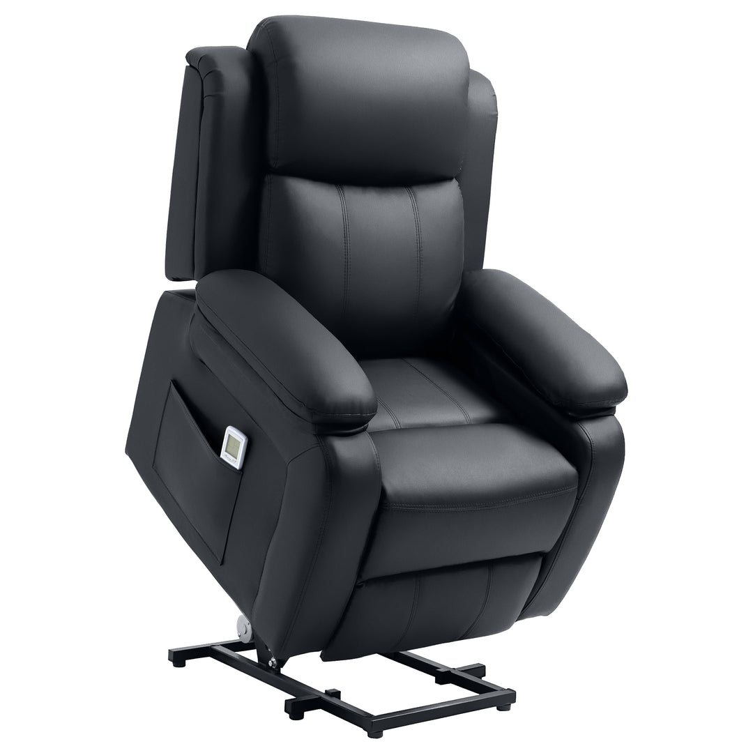 Riser and Recliner Chair with Vibration Massage, PU Leather Power Lift