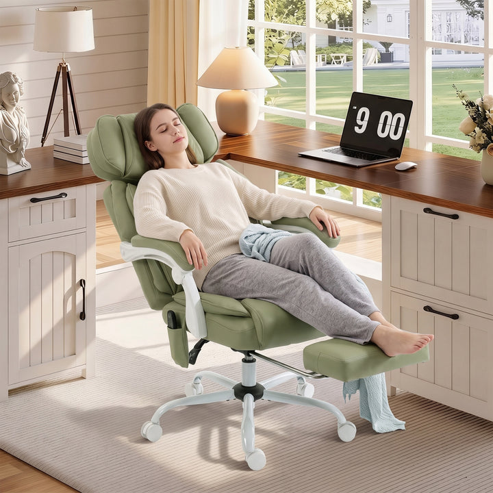 High Back Vibration Massage Office Chair Heated Reclining Computer Cha