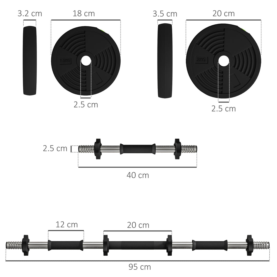 Adjustable Weight Barbell &amp; Dumbbells Set Free Weights Strength Muscle