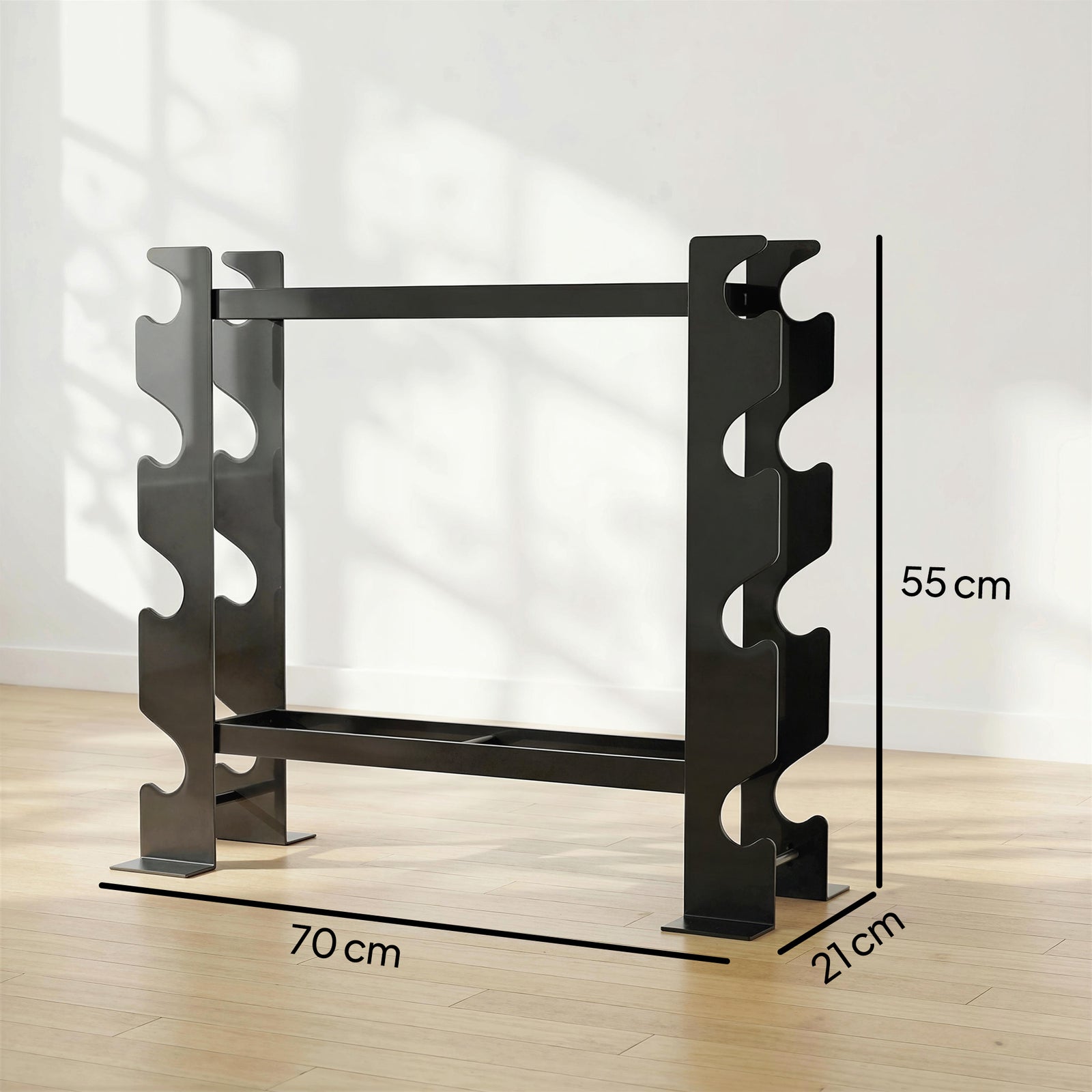 4-Tier Dumbbell Rack, Heavy-Duty Weight Rack for Dumbbells, Kettlebell