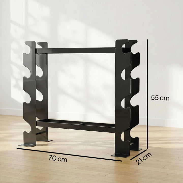 4-Tier Dumbbell Rack, Heavy-Duty Weight Rack for Dumbbells, Kettlebell