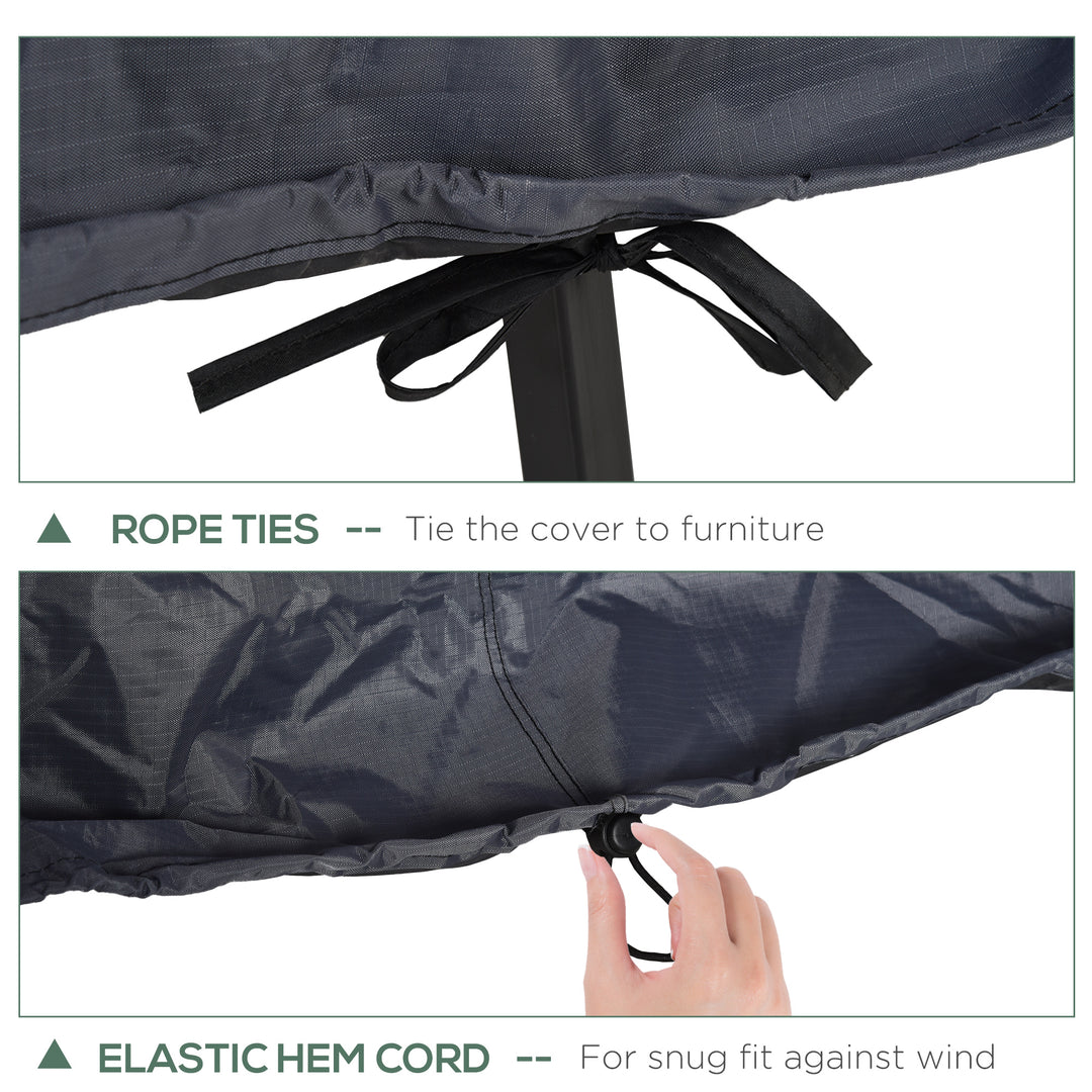 Garden Furniture Cover, Waterproof Windproof 420D Heavy Duty Oxford Fabric Rattan Furniture Cover, Rectangular Outdoor Table Chair Set Cover, 235 x 135 x 94cm