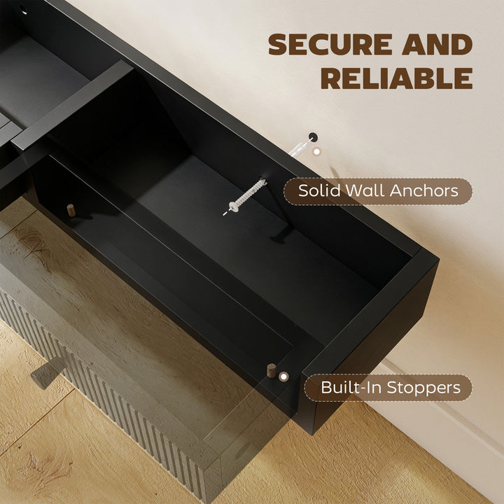Shelf Wall-Mounted Storage Shelf Shelving Unit MDF 93 x 15 x 10 cm Ent