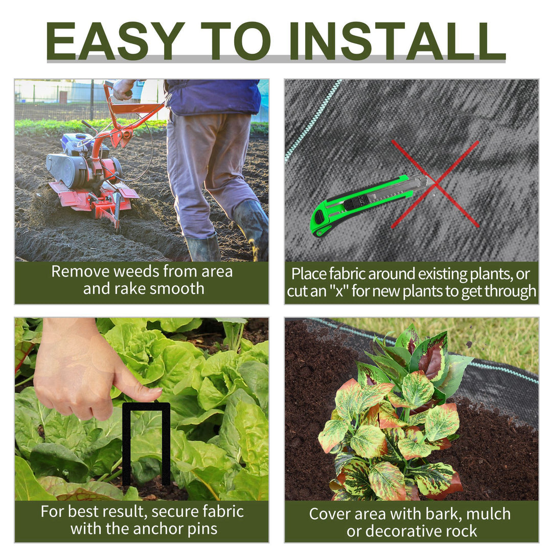 MCL 1m x 50m Weed Control Membrane, Heavy Duty Weed Control Barrier Fabric, 90gsm Ground Cover for Patios, Garden, Flower beds, Landscaping