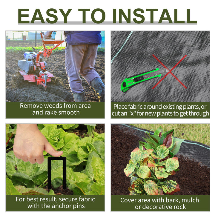 MCL 1m x 50m Weed Control Membrane, Heavy Duty Weed Control Barrier Fabric, 90gsm Ground Cover for Patios, Garden, Flower beds, Landscaping