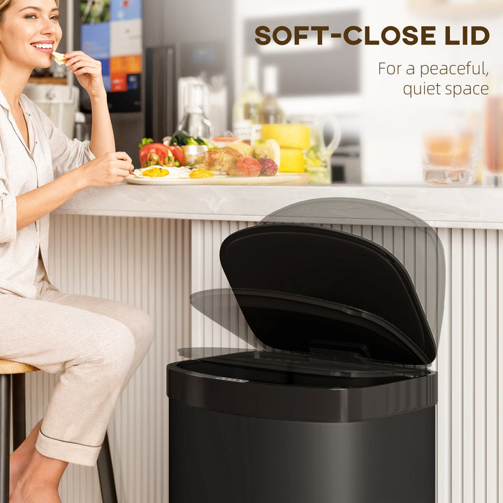 55L Sensor Bin with Soft-Close Lid, Automatic Touchless Motion Sensor 
