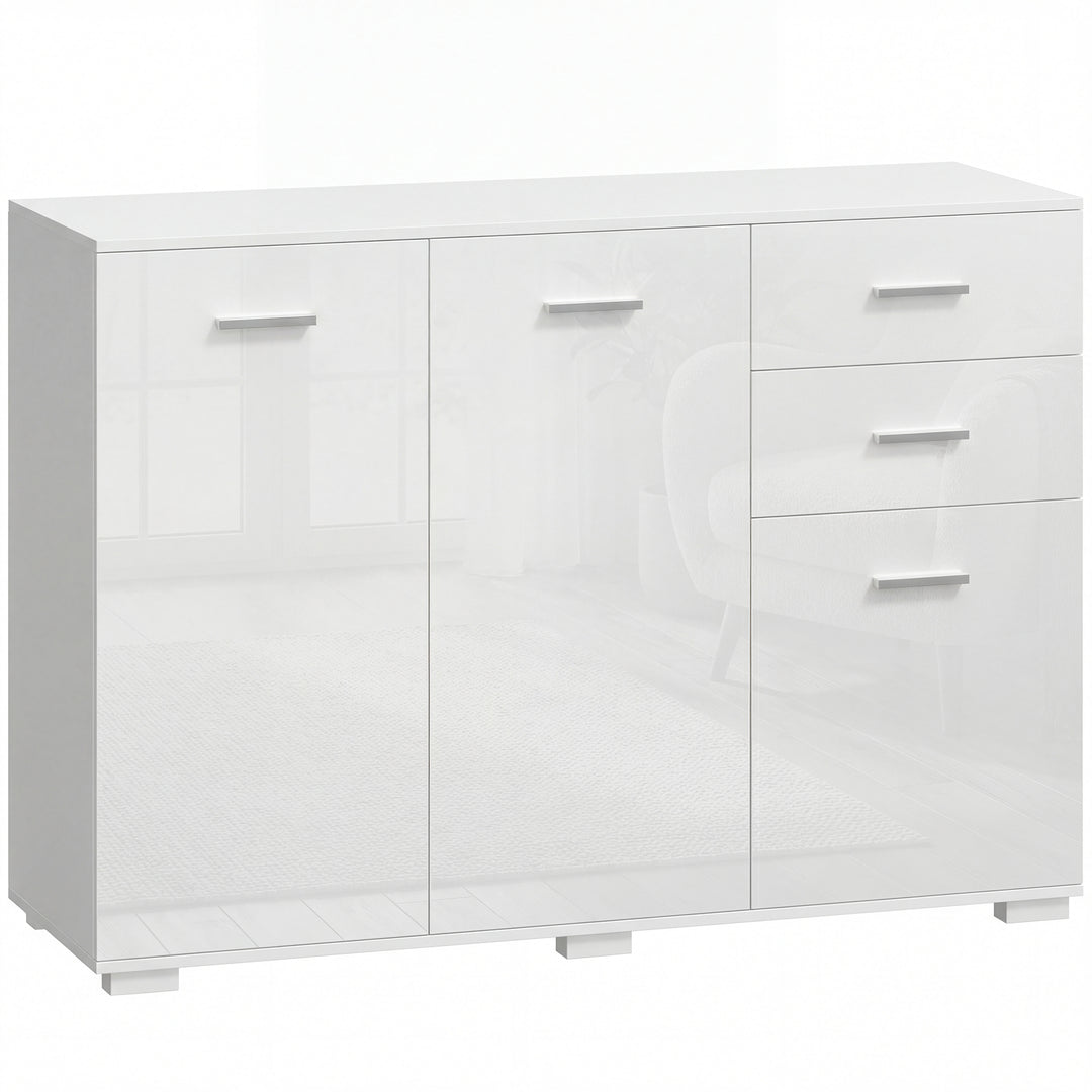 Sideboard, Modern Storage Cabinet with 2 Drawers, 3 Doors and Adjustab