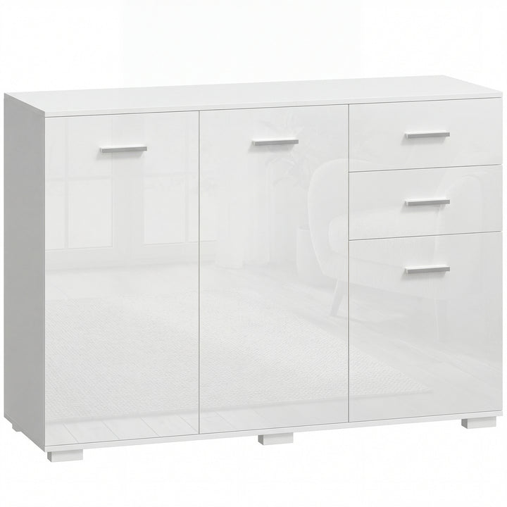 Sideboard, Modern Storage Cabinet with 2 Drawers, 3 Doors and Adjustab