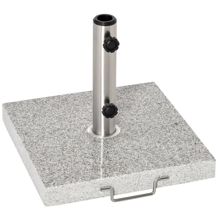 Outsunny Marble Umbrella Base: 28kg Durable Parasol Holder for Patio Furniture, Outdoor Sunshade Support | Aosom UK