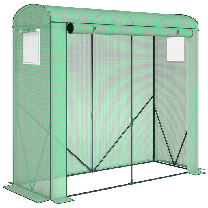 Mini Greenhouse, Garden Tomato Growhouse with Roll-Up Door and 2 Mesh 