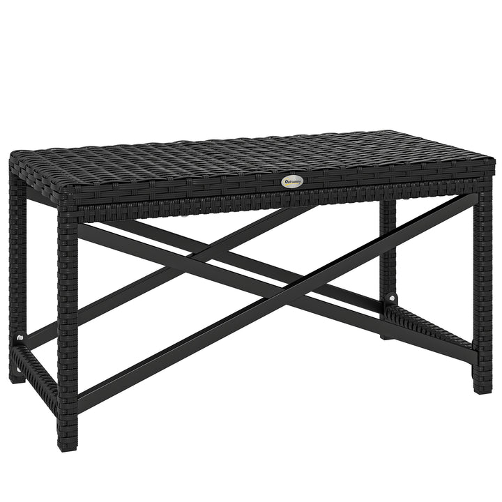 Outdoor Coffee Table Side Table with X-Shape Frame for Patio, Balcony,