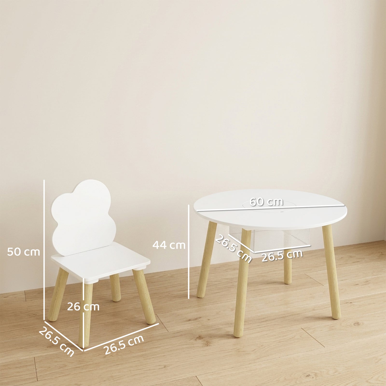Kids Table and Chairs Set with Storage Bag Toddler Table and Chairs Se