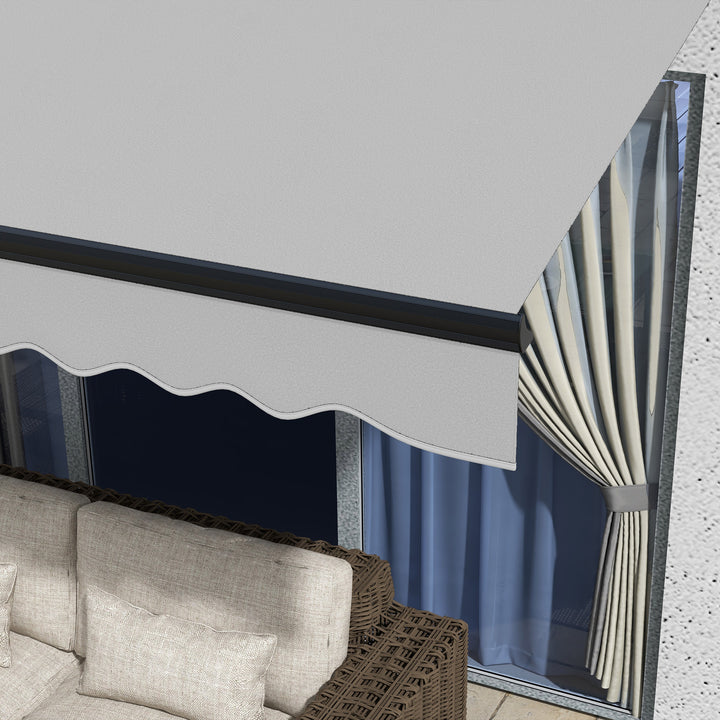 Electric Awning with Aluminium Frame and Remote Control, 3 x 2m, Light Grey