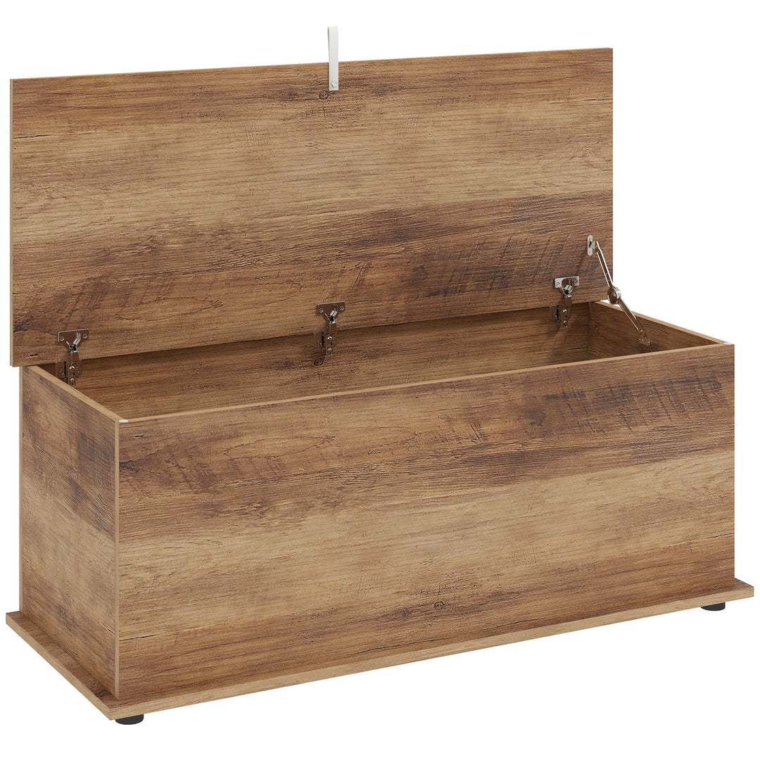 Storage Chest, Large 113L Blanket Box, Shoe Bench with Safety Hinged L