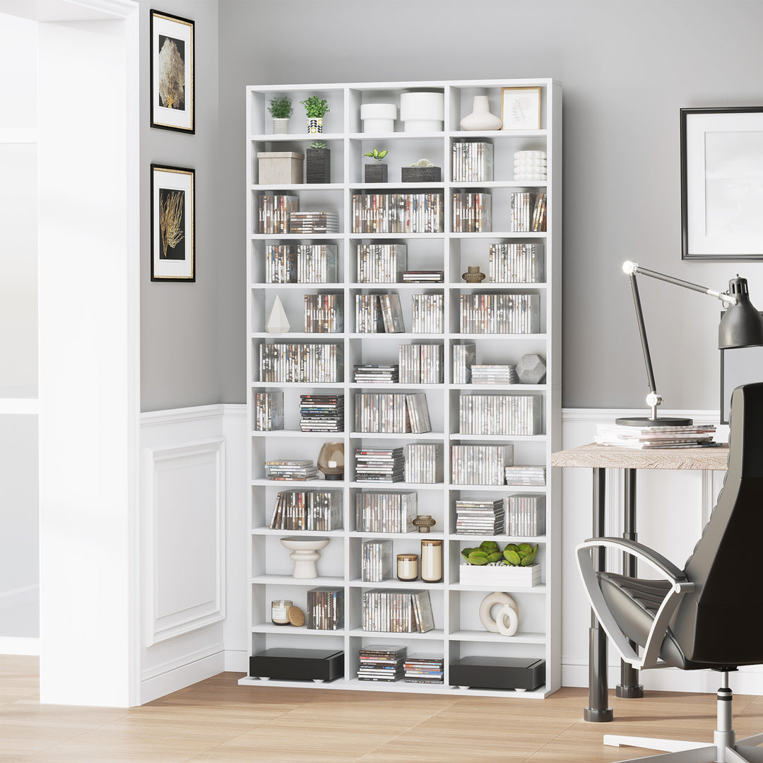 33 Adjustable Compartment Storage Unit - White