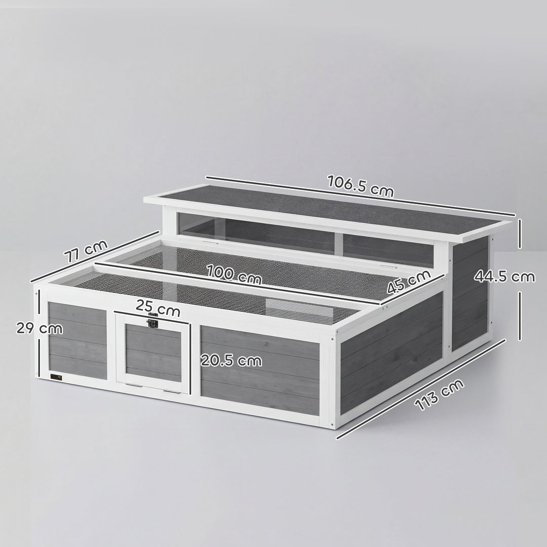Wooden Tortoise House, Tortoise Enclosure with Clear Observation - view 3
