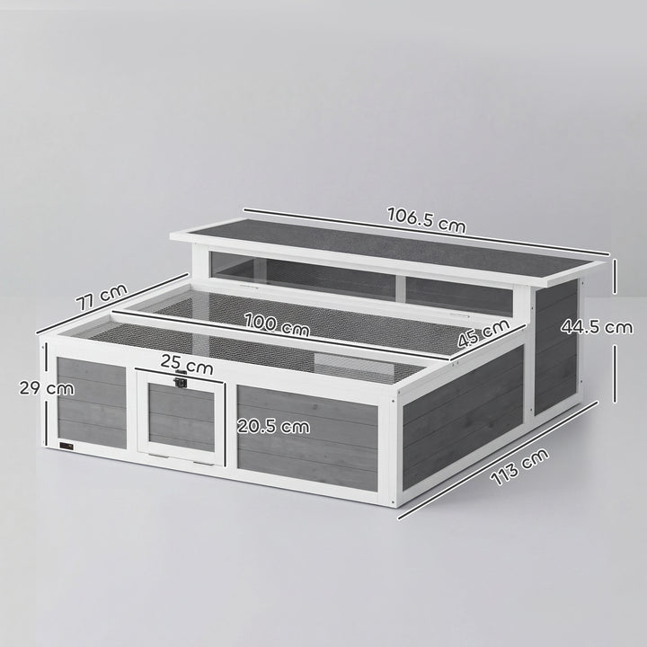 Wooden Tortoise House, Tortoise Enclosure with Clear Observation - view 3
