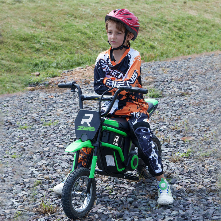 24V Kids Electric Motorbike with Twist Throttle, Ages 8 to 12, Green