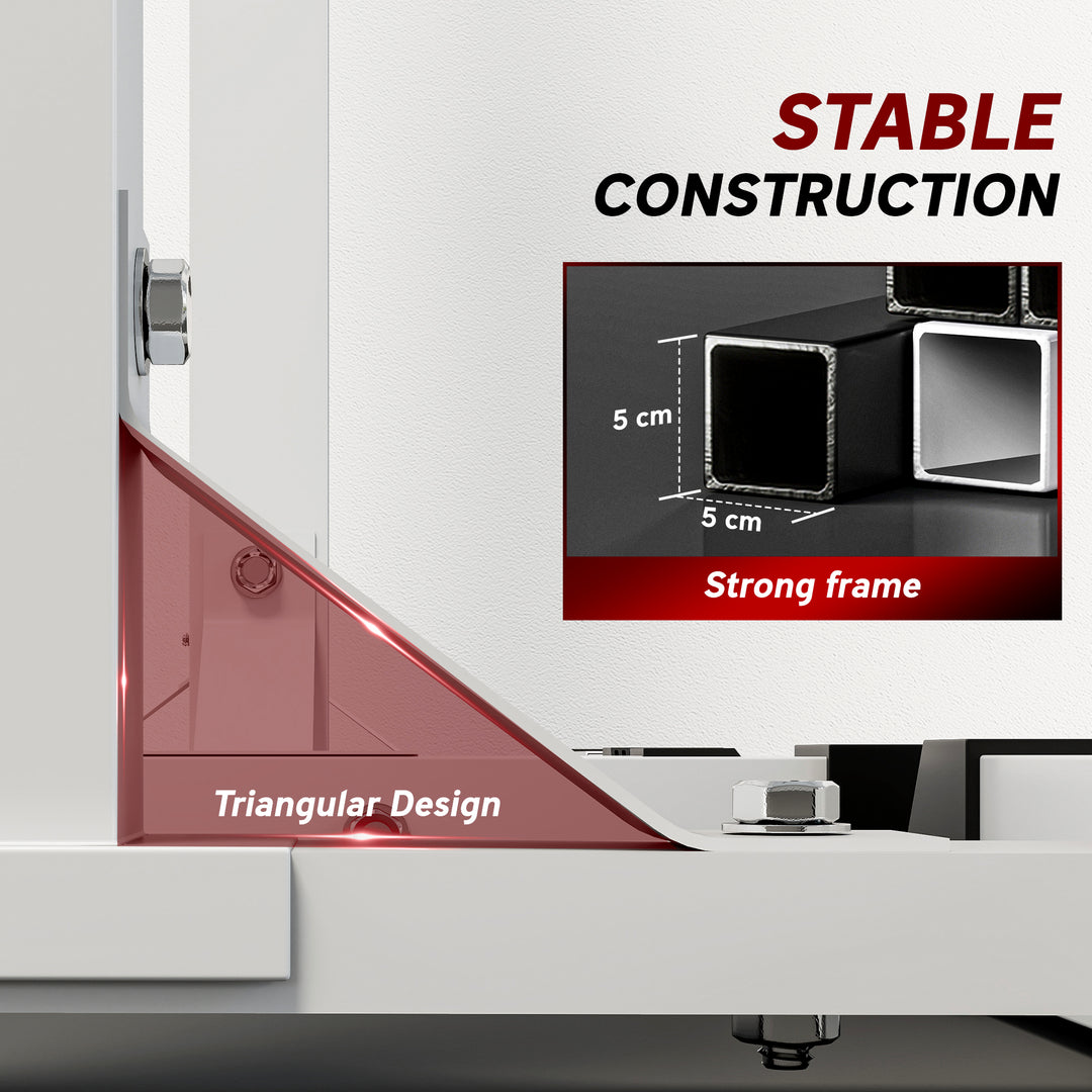 MCL Heavy Duty Weight Bar Barbell Squat Stand Barbell Rack Spotter, for Home, Gym - Black