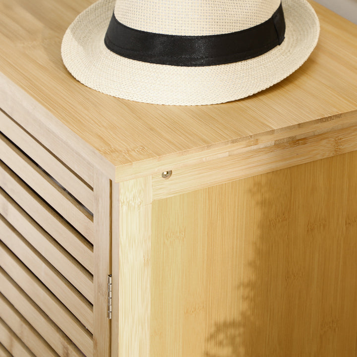 Rustic Shoe Cabinet, 3 Door Shoe Storage Cabinet with 8 Shelves