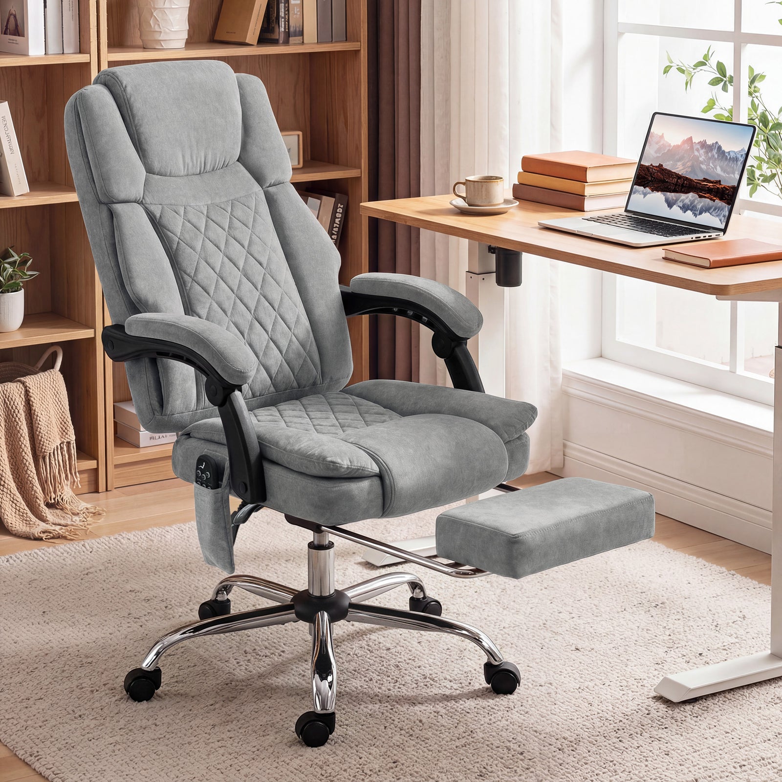 Office Chair with 6-Point Vibration Massage and Heat, Executive Comput
